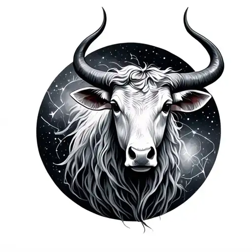 Taurus constellation tattoo design idea