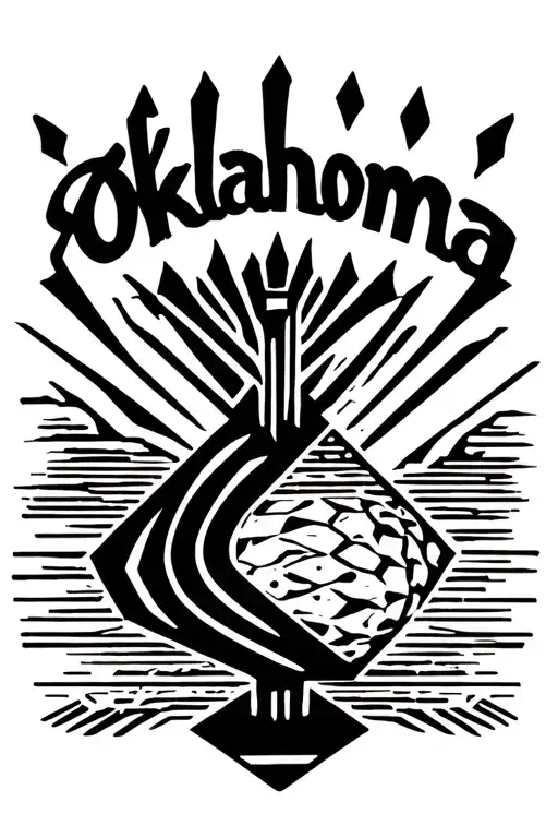 "Oklahoma Disc Golf" arrowhead The tail tattoo design idea