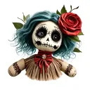 voodoo doll tattoo design idea