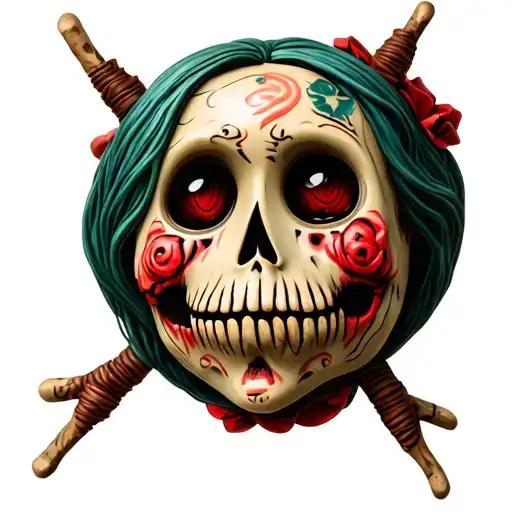 voodoo doll tattoo design idea