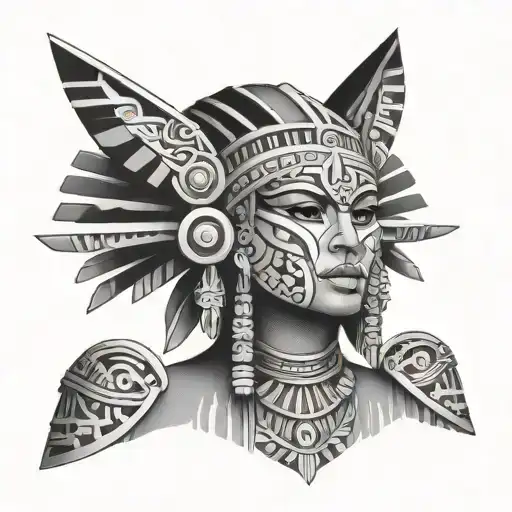 Inca female tatto for ribs tattoo design idea