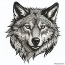 nordic wolf head tattoo design idea