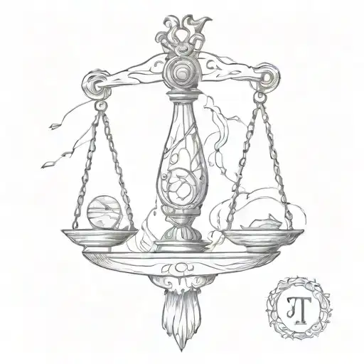 INTJ and Libra scale tattoo design idea