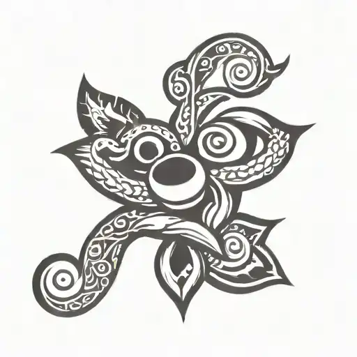 massage therapy symbols intertwined tattoo design idea