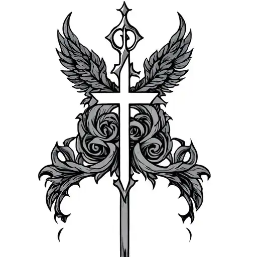 Latin phrase that looks like it belongs in a cathedral tattoo design idea