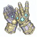 Thanos Infinity Gauntlet tattoo design idea