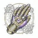 Thanos Infinity Gauntlet tattoo design idea