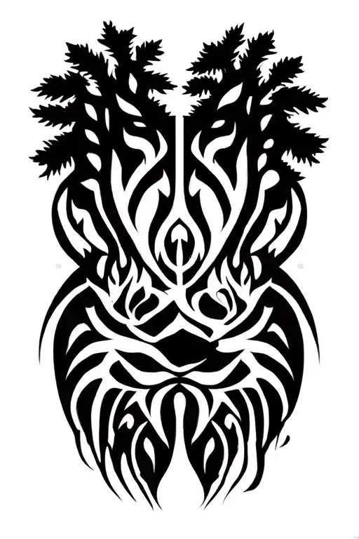 forest tattoo design idea