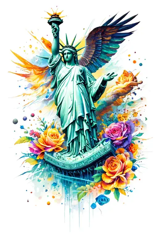 Peace Liberty Renaissance Universe tattoo design idea
