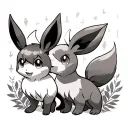 all eevee evolutions  tattoo design idea