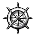 anchor wheel compass design tattoo design idea