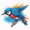 woodpecker tattoo design idea