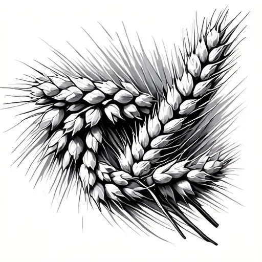 wheat that wraps all the way tattoo design idea
