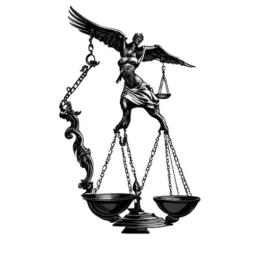 metallica and justice for all lady justice tattoo design idea