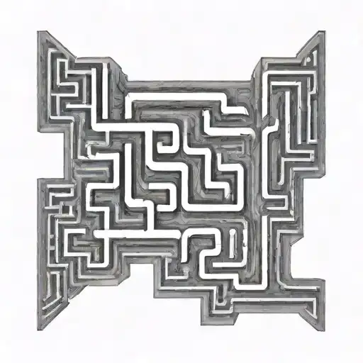 a maze with the word you at the start and the word you at the end signifying someone needing to find themselves  tattoo design idea