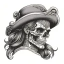 skull gypsy guy tattoo design idea