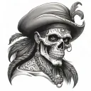 skull gypsy guy tattoo design idea