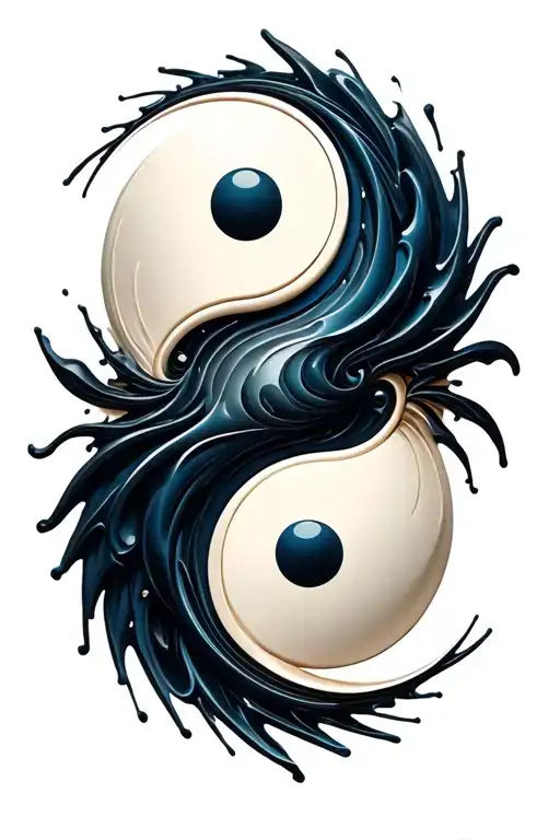 yin yang symbol for bipolar disorder tattoo design idea