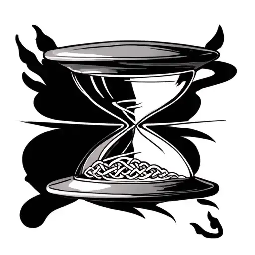 hourglass made of Celtic knot  tattoo design idea
