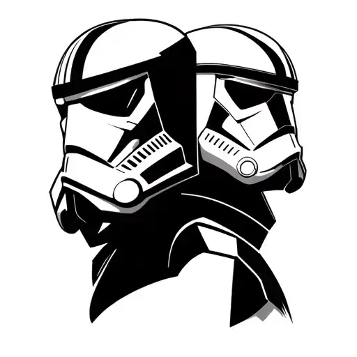 A symbolic tattoo design representing the bond between Captain Rex, Arc Trooper Fives, and Arc Trooper Echo tattoo design idea