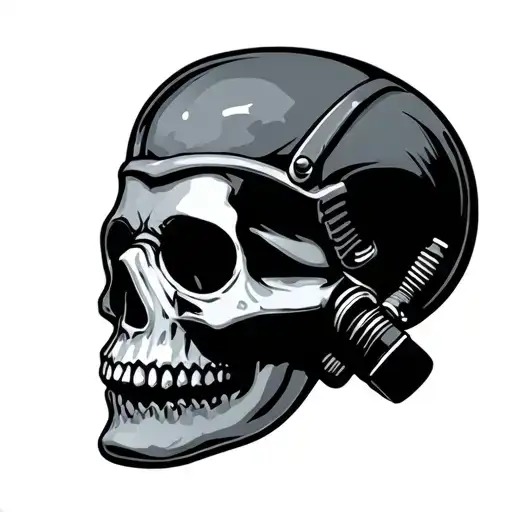 skull scuba Mask tattoo design idea