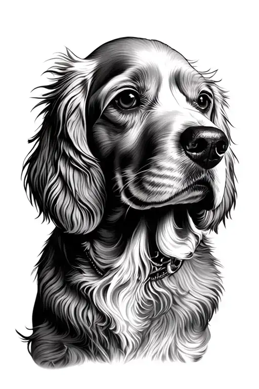 golden cocker spaniel sleeve tattoo tattoo design idea