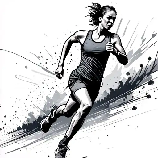 Runner tattoo design idea