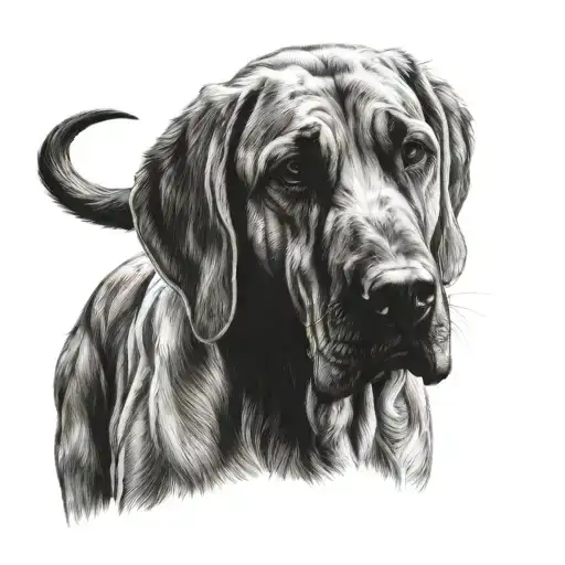 bloodhound tattoo design idea