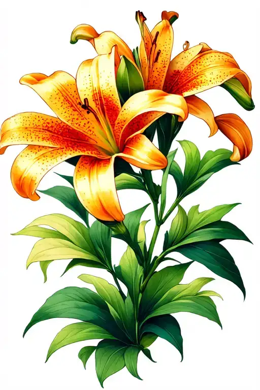 Asiatic Lily - Starlette tattoo design idea