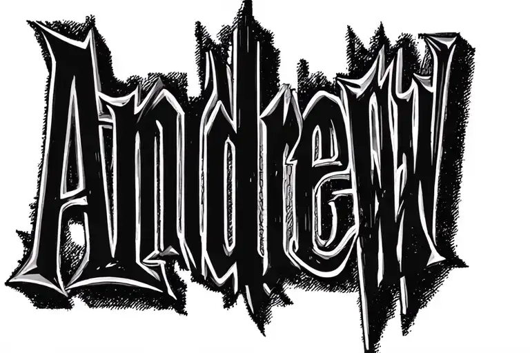 "Andrew" heart beat tattoo design idea