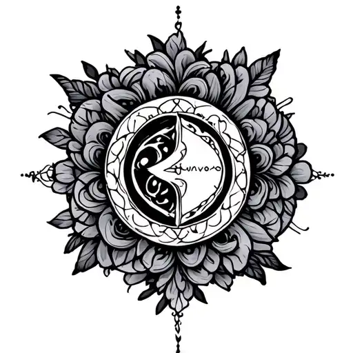 amour impossible patterns incorporated tattoo design idea