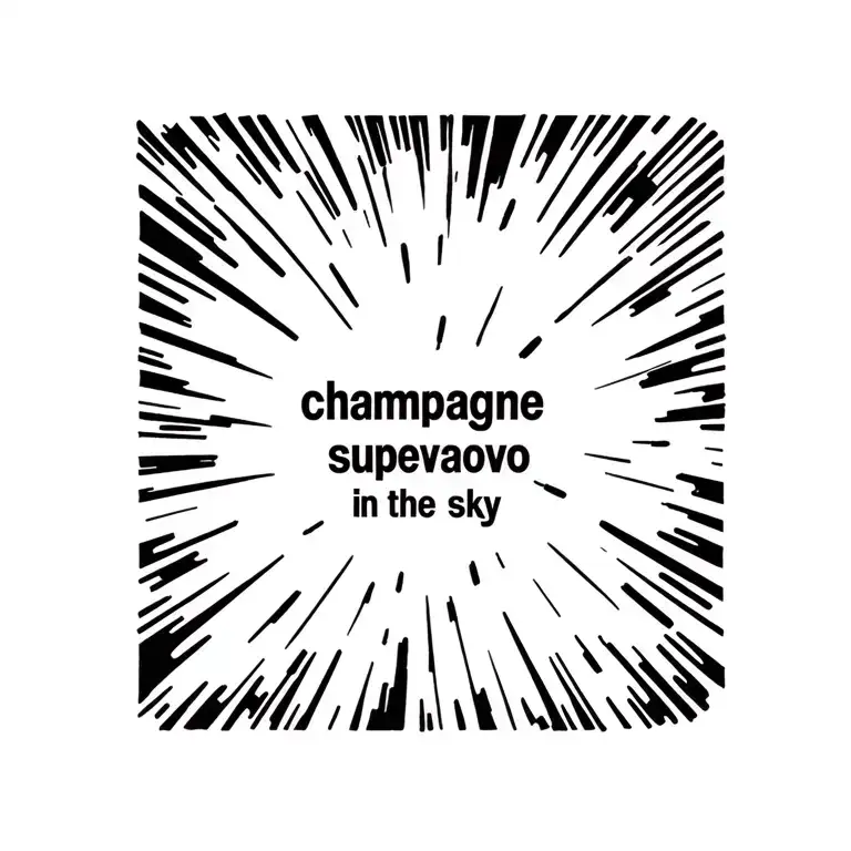 "champagne supernova in the sky" supernova explosion tattoo design idea