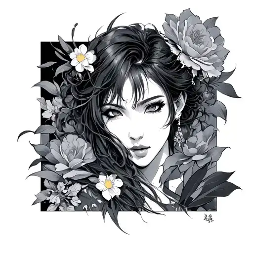 japanese manga tattoo design idea