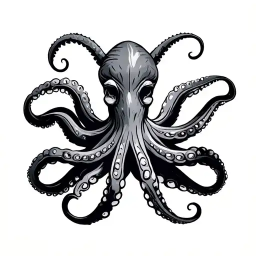 Viking Octopus tattoo design idea