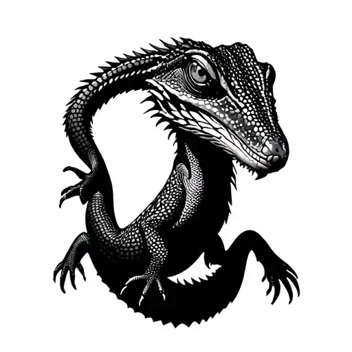 bearded dragon tattoo design idea