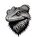 bearded dragon tattoo design idea