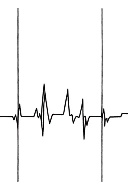 heartbeat line motorcycle merging tattoo design idea