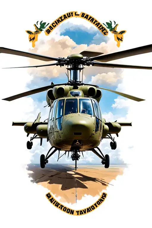 army aviation, Blackhawk helicopter design integrated tattoo design idea