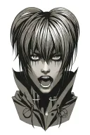 misa death note face tattoo design idea