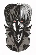 misa death note face tattoo design idea