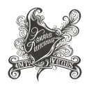 simple elegant cursive compas with invictus text tattoo design idea