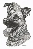 belgian malinois military tattoo design idea