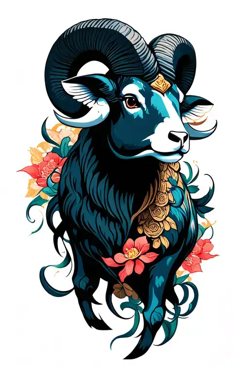 aries ram tattoo design idea