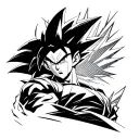 Goku ultra instinct and vegueta tattoo design idea