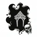 grave tombstone tattoo design idea