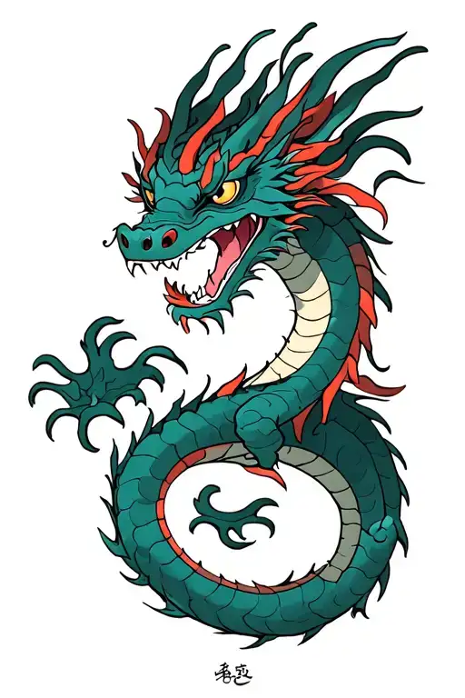 haku dragon from spirited away going around the forearm tattoo design idea