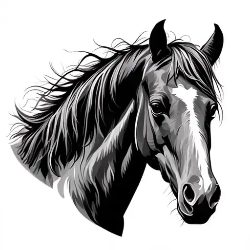clydesdale horse tattoo design idea