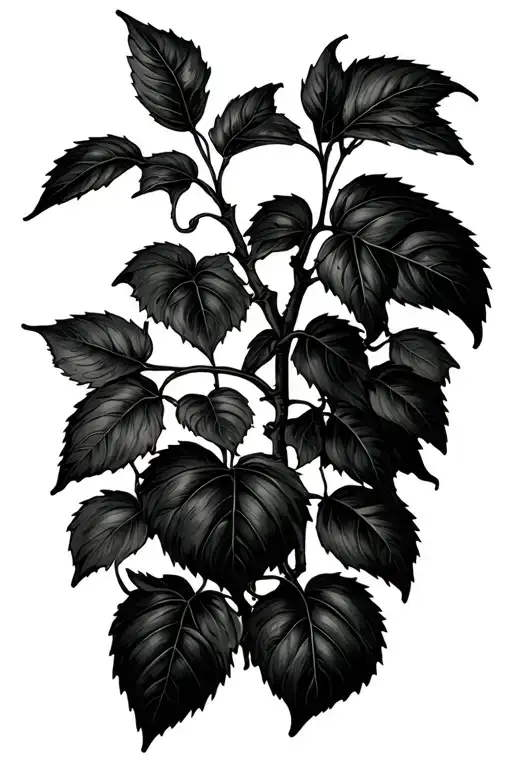 vine plant growing tattoo design idea