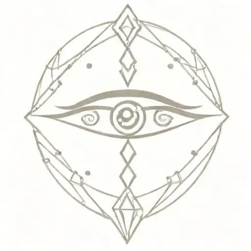 Gypsy eye diamond tattoo design idea