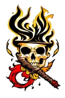 torch tattoo design idea